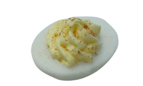 Display Fake Food Prop Large Deviled Egg With Paprika