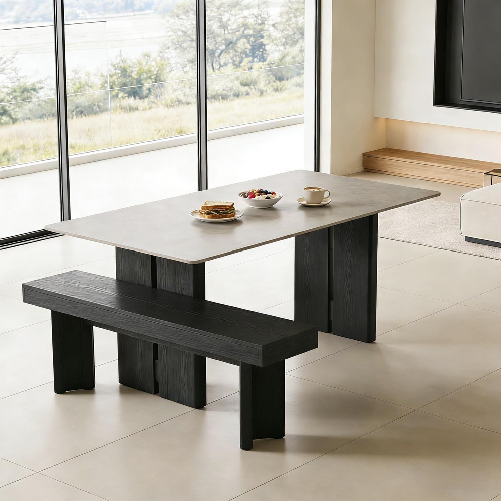 Triangular Foot Design Kitchen Table Bench,Entryway Shoe Storage