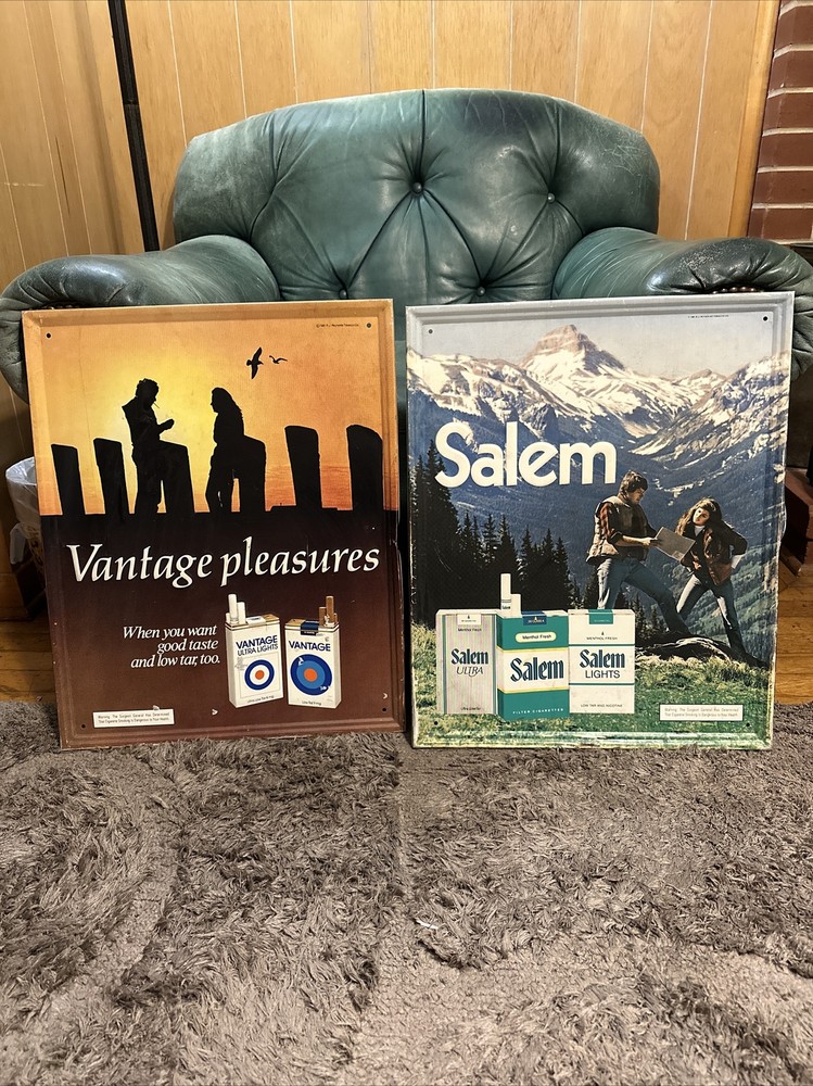 1981 Vantage Salem Cigarette Advertising Signs