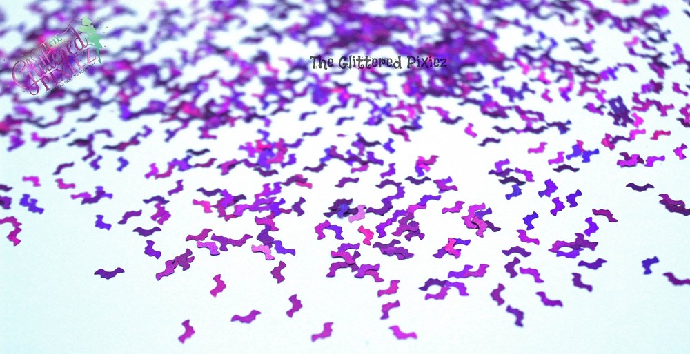 GRAPE NERDZ small BAT shaped Glitter- Pixie Shapes-