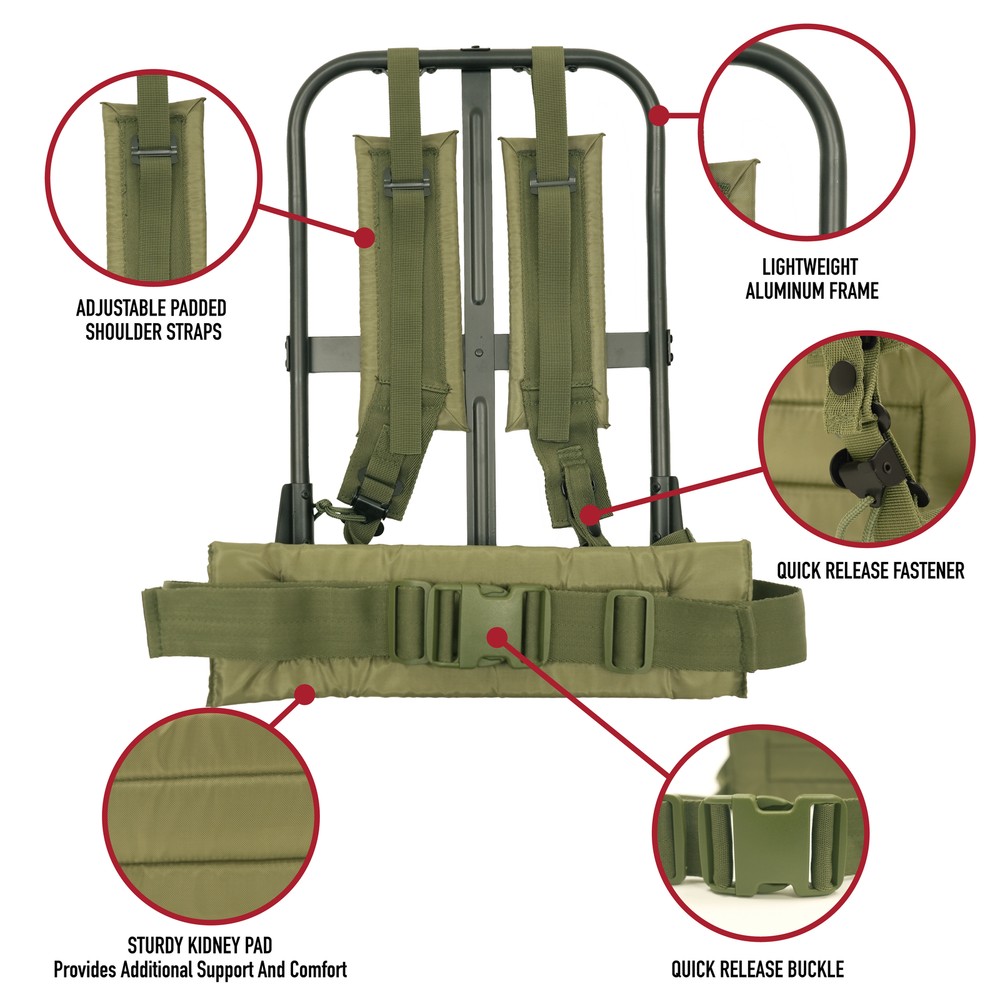 Olive Drab LC-1 Alice Pack Frame with Attachments Tactical Hunting