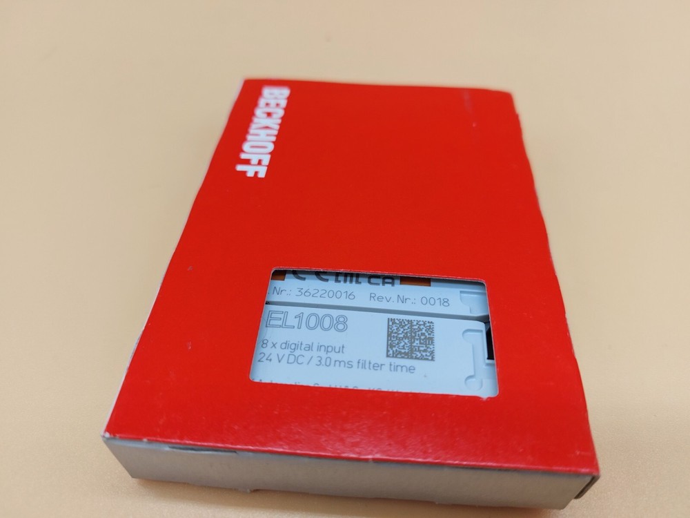 BECKHOFF EL1008 8-Channel Digital Input Clamp 24V DC Filter 3ms , NEW Original