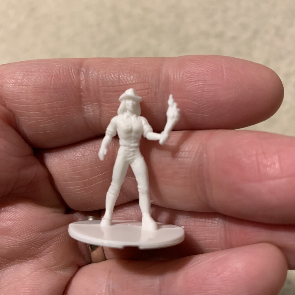 Vampire Hunters Board Game Replacement Pieces 4 Pawns Figures White Ship Torch