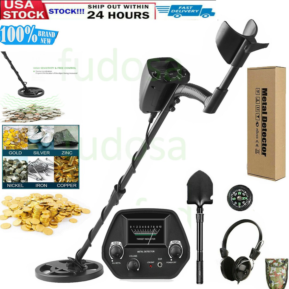 LCD Metal Detector Kit Deep Sensitive Gold Digger Hunter Search Waterproof Coil