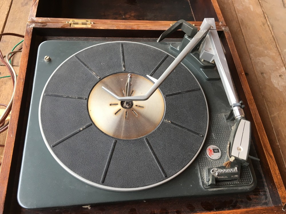 VINTAGE GARRARD MODEL 50 TURNTABLE RECORD PLAYER WORKS