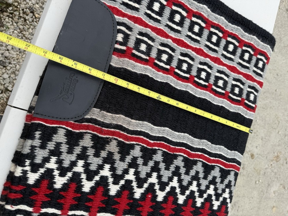 Western Show Saddle Pad Red Black Grey