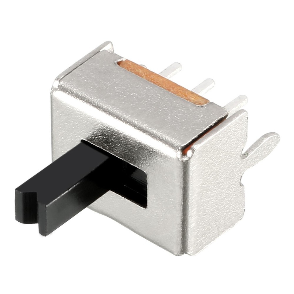 100Pcs 5mm Vertical Slide Switch DPDT 2P2T 6 Terminal PCB Panel Latching