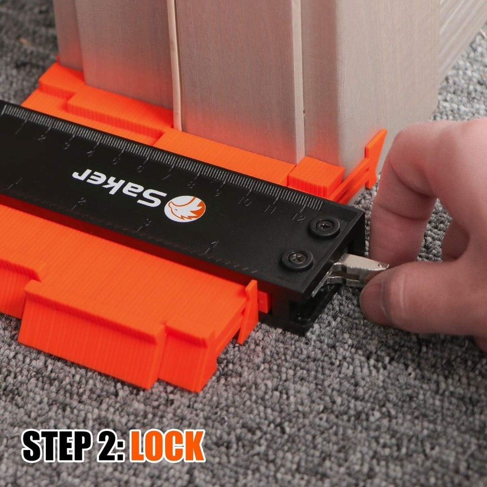 Saker Contour Gauge (5 Inch Lock) Profile Tool- Adjustable Lock-Precisely Cop...