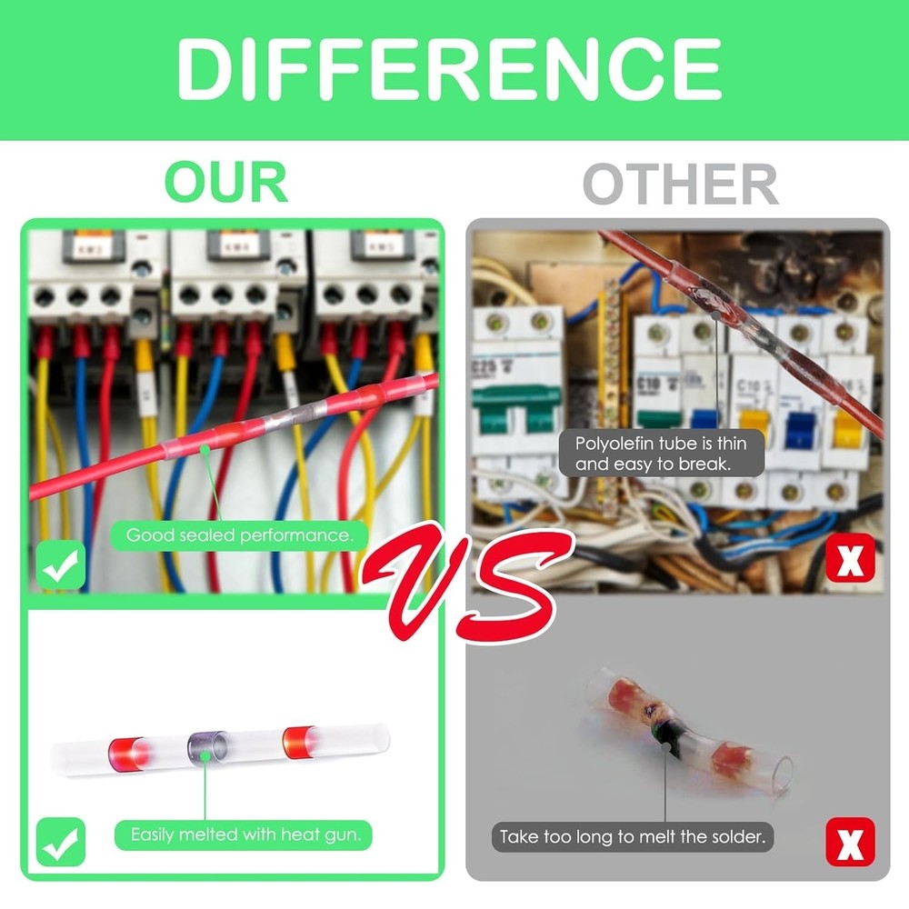 400pcs Solder connectors with Heat Shrink Waterproof Electrical Docking Joint...