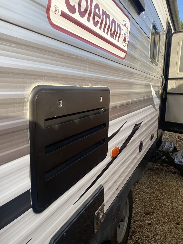 Norcold RV Trailer Exterior Refrigerator Air Intake Side Vent Access Door Black