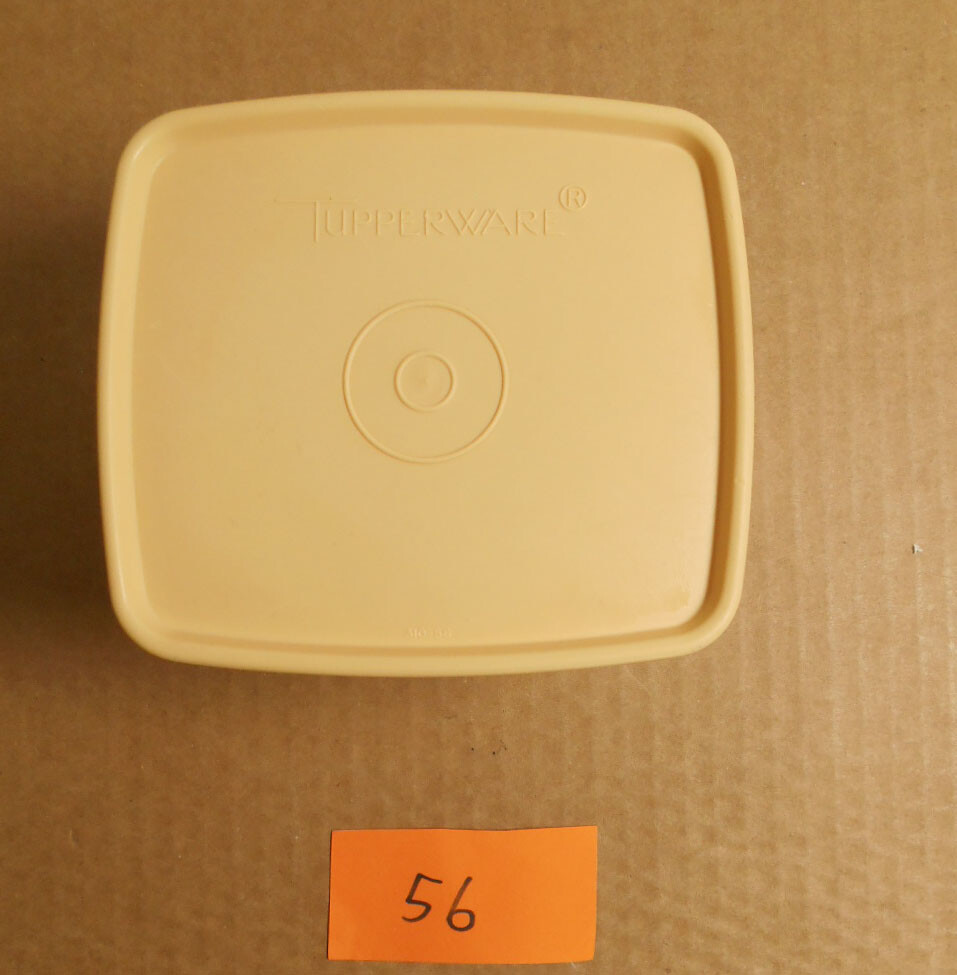 Tupperware Clear Freezer Mate Storage Container 312 with Gold Lid O56