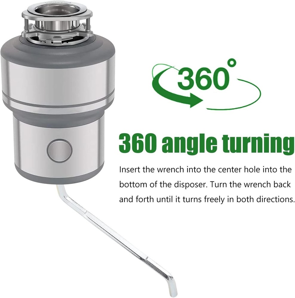 Silver Garbage Disposal Allen Wrench Tool for Quick Fixes and Repairs