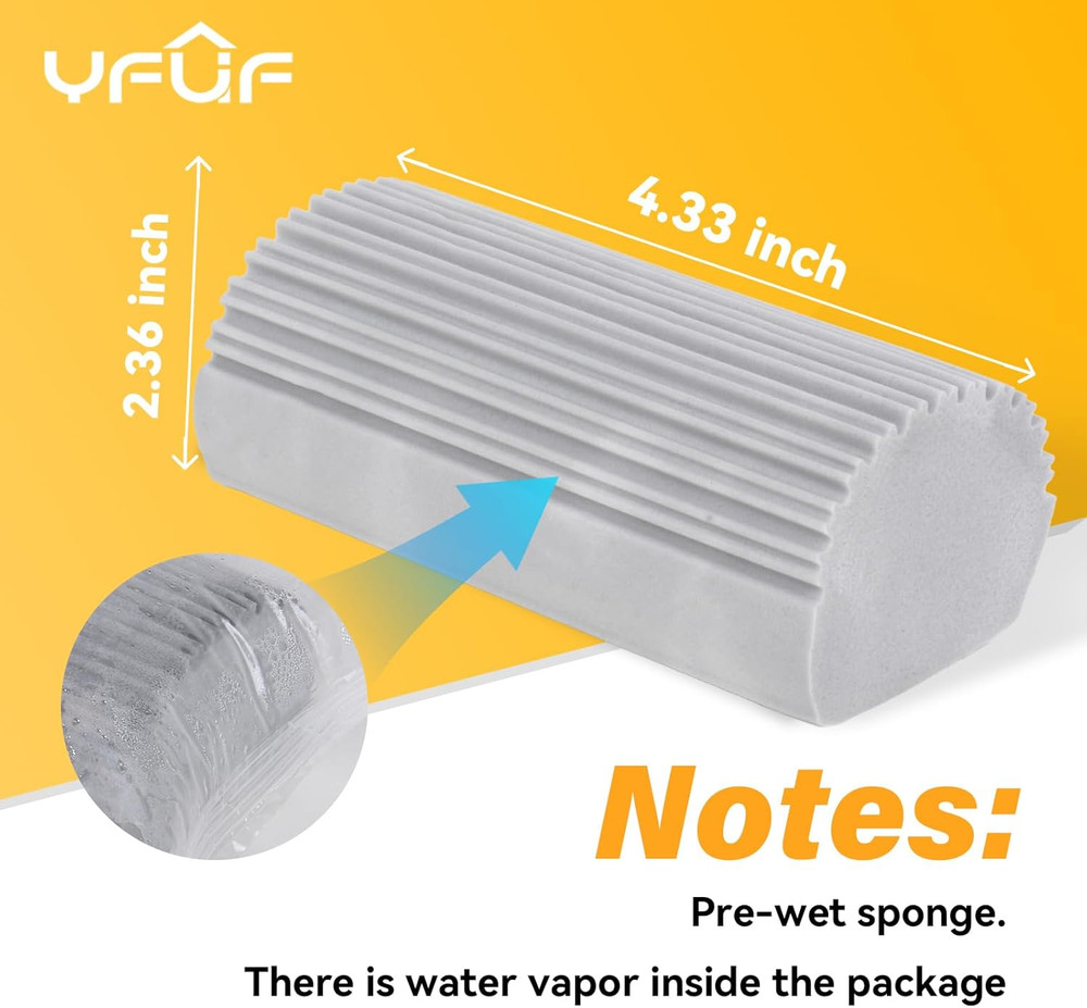 4 Pack Damp Clean Duster Sponge, Magic Sponge Eraser for Household Cleaning, Reu