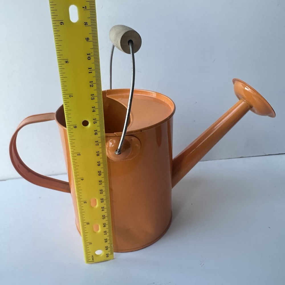 Garden Orange Metal Watering Can Galvanized Steel Rustproof