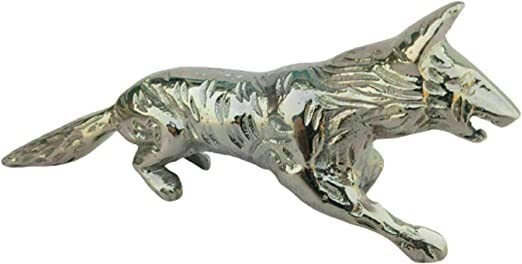 Victorian Silver Wolf Fox Handle Collectible Walking Stick Cane Gift Only Handle