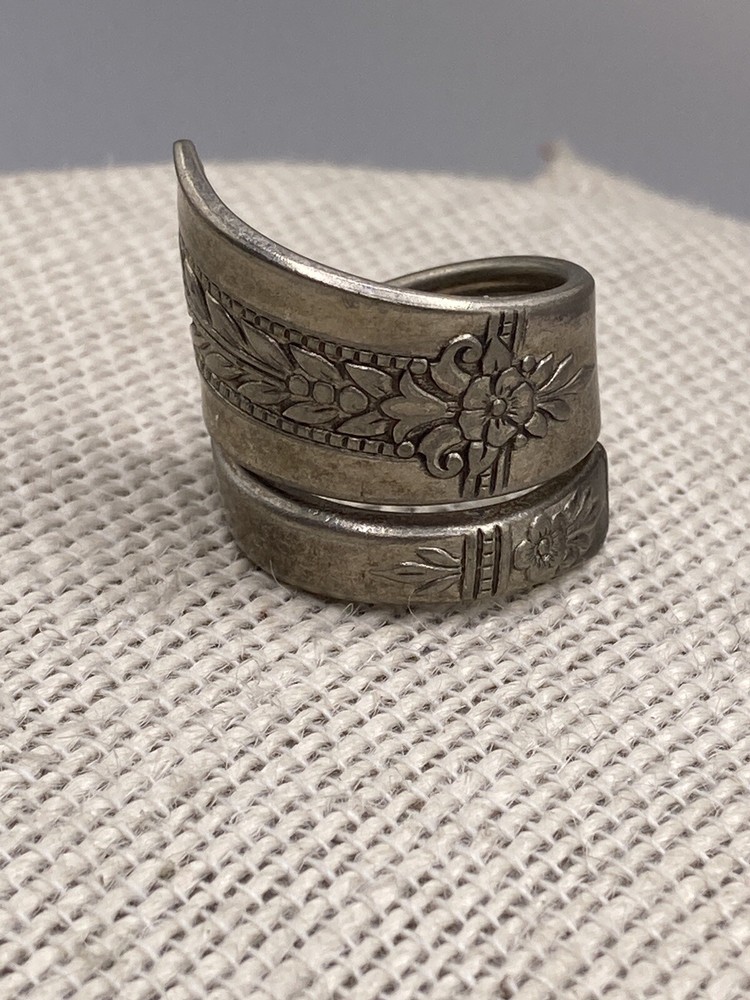 Vernon Silver Plate Silver Ring made from Flatware, Size 6.5