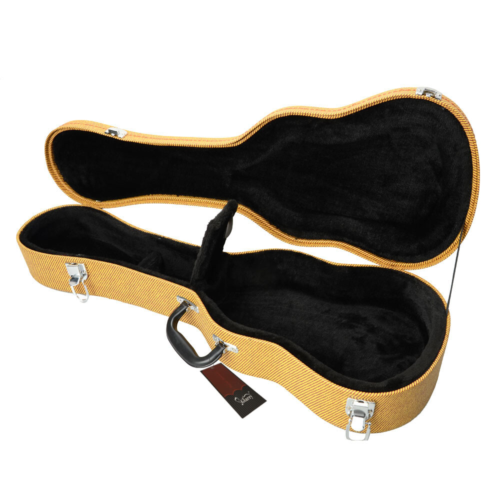 26" Top Grade Tenor Leather Ukulele Case Yellow