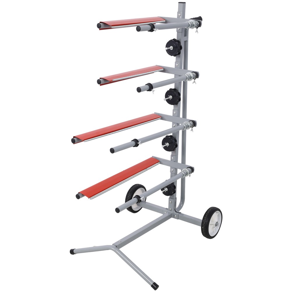 Mobile Tree Style Masking Paper Machine Station Stand Holds Multiple Rolls