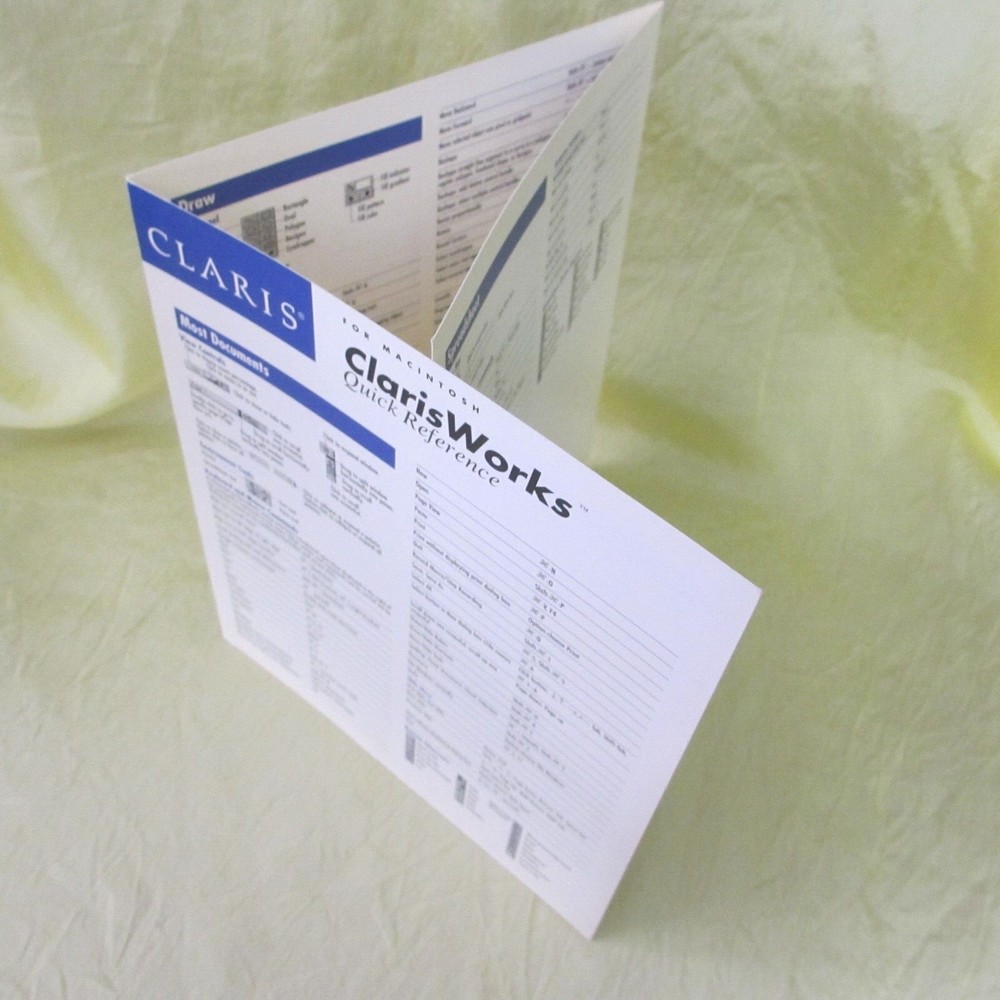 ClarisWorks CLARIS Apple MAC MACINTOSH learn how to quick page from BOOK manual
