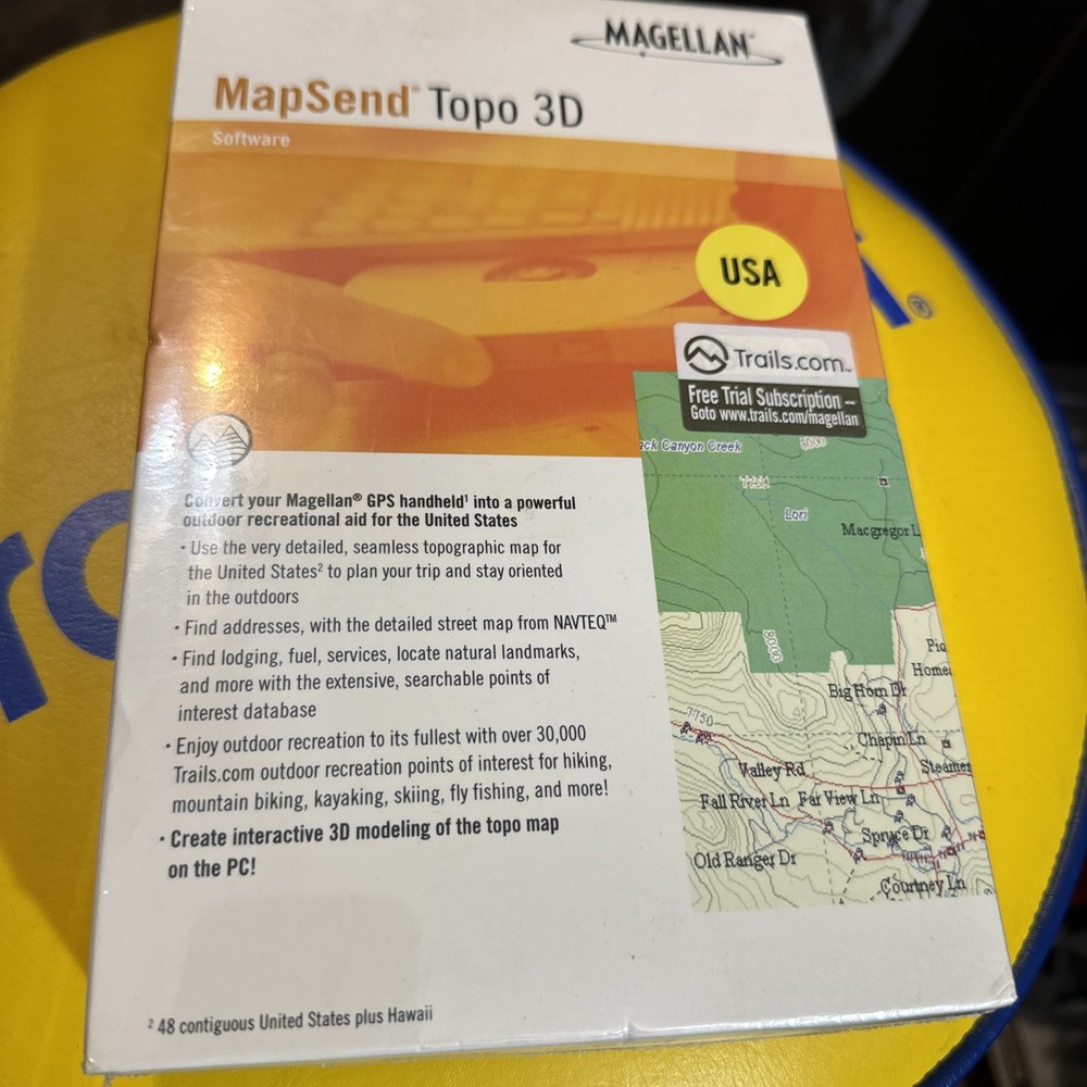 Magellan MapSend Topo 3D Software, 980611-09 Usa Version 1