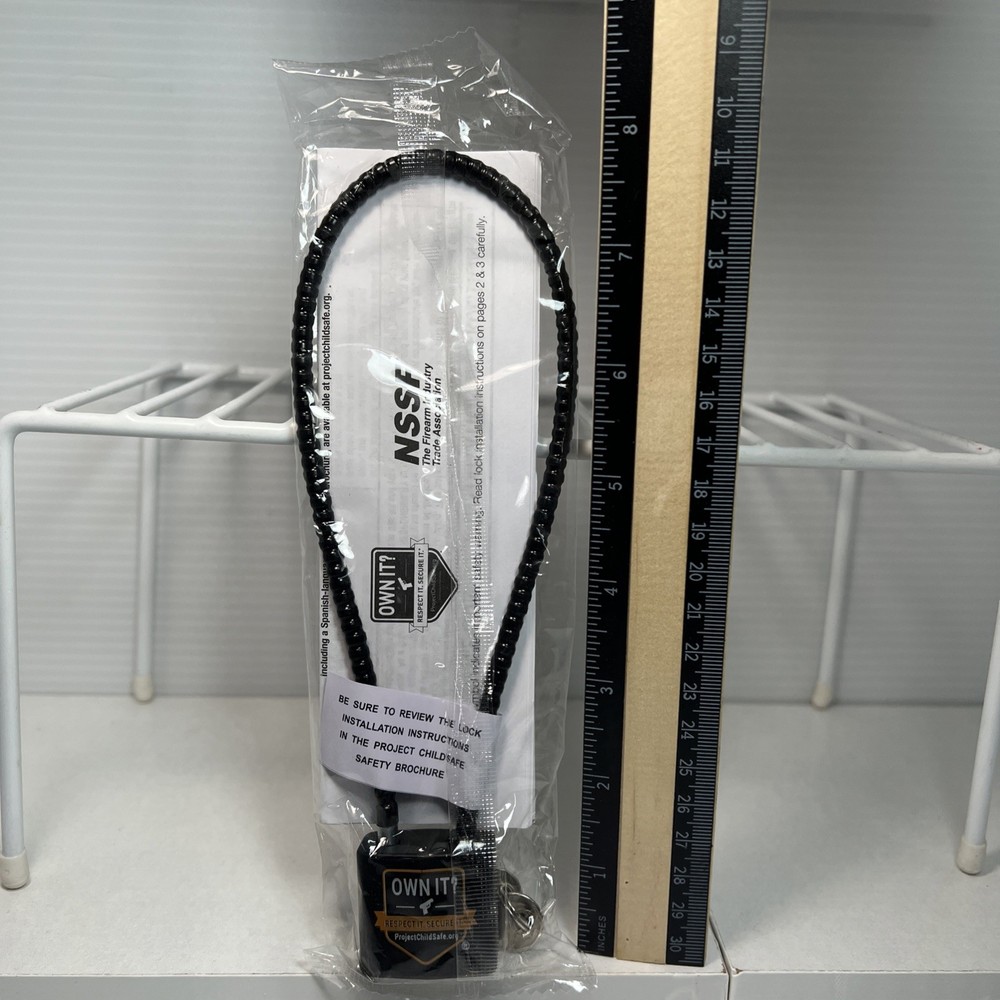 Gun Lock Cable Style 2 Keys Own It Respect It Secure It Project Child Safe New