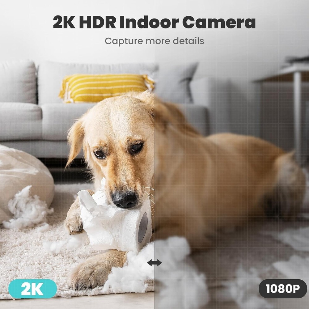 litokam 2K Indoor Security Camera, 360° Cameras