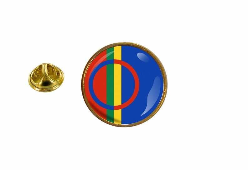 Sami Lapland Round Pin Badge
