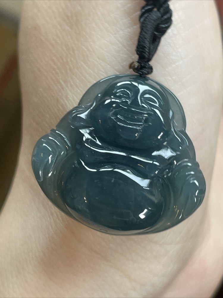 純天然翡翠A貨 老坑冰藍水佛公 水頭極好 帶國檢證書Genuine Grade A Burma Jade