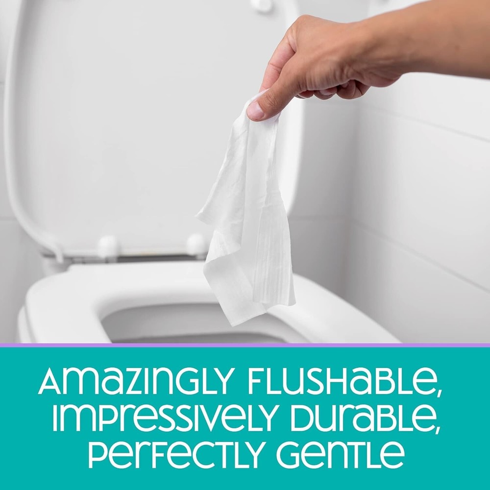 SecureFLUSH 252 Count Flushable Wet Wipes | Aloe & Vitamin E for Sensitive Skin