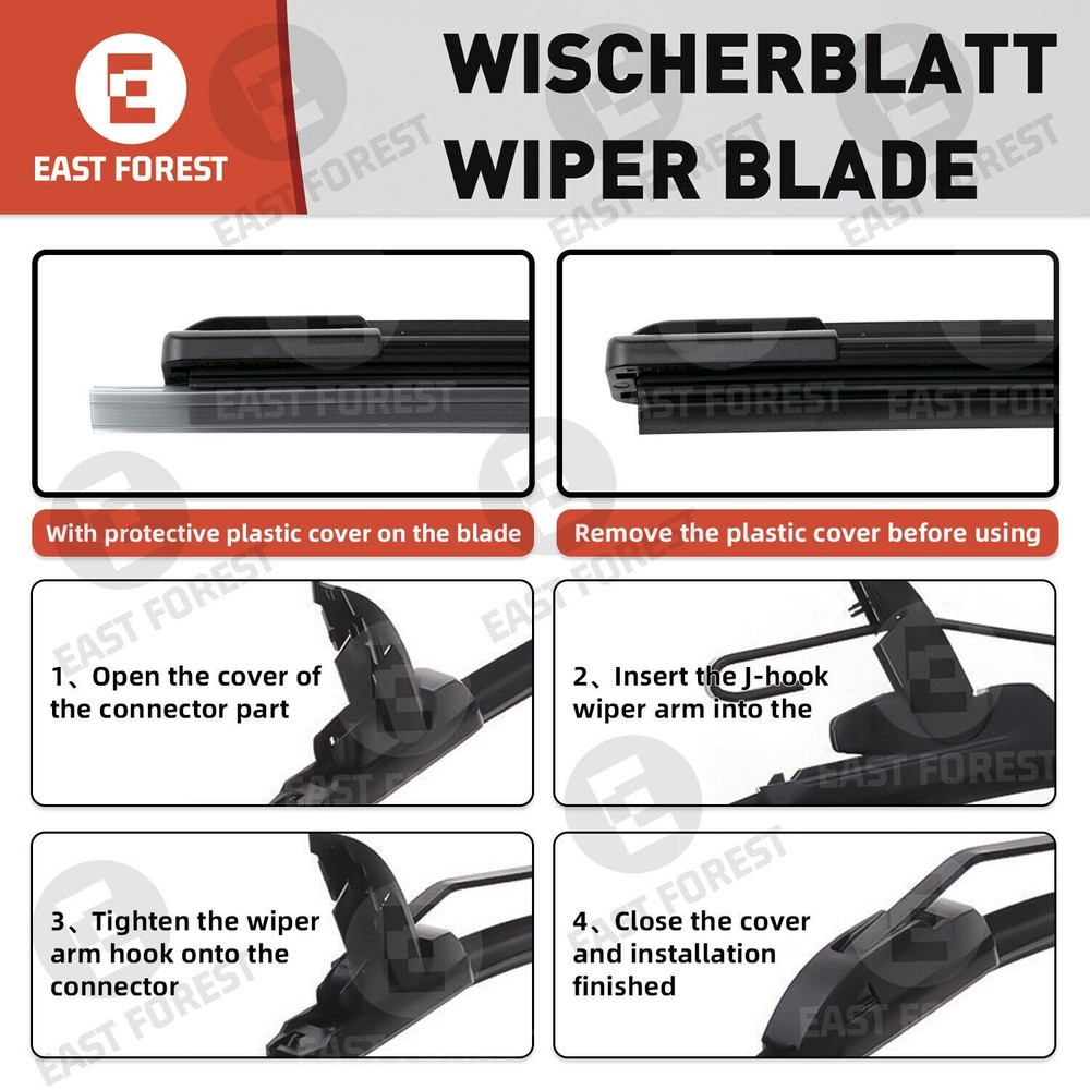 20"&20" Pair OEM Bracketless Windshield Wiper Blades For 98-2007 Ford Expedition