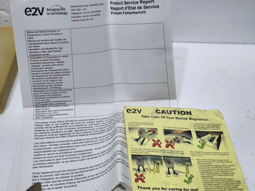 MAGNET E2V EEV MG5436 0070768 EEV MEGNATRON UK