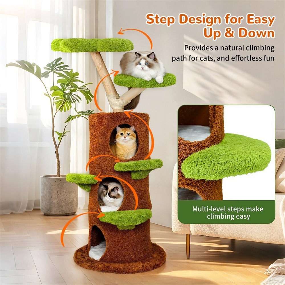 Robust Cat Tree Cat Kitty Scratching Post Fun Activity Center Padded Top Perch