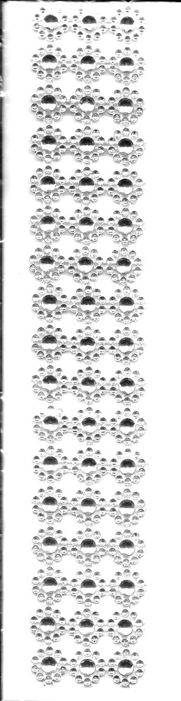 BORDERS Gemstones Silver Bling Rhinestone Adhesive Gem Paper Studio 12" Borders