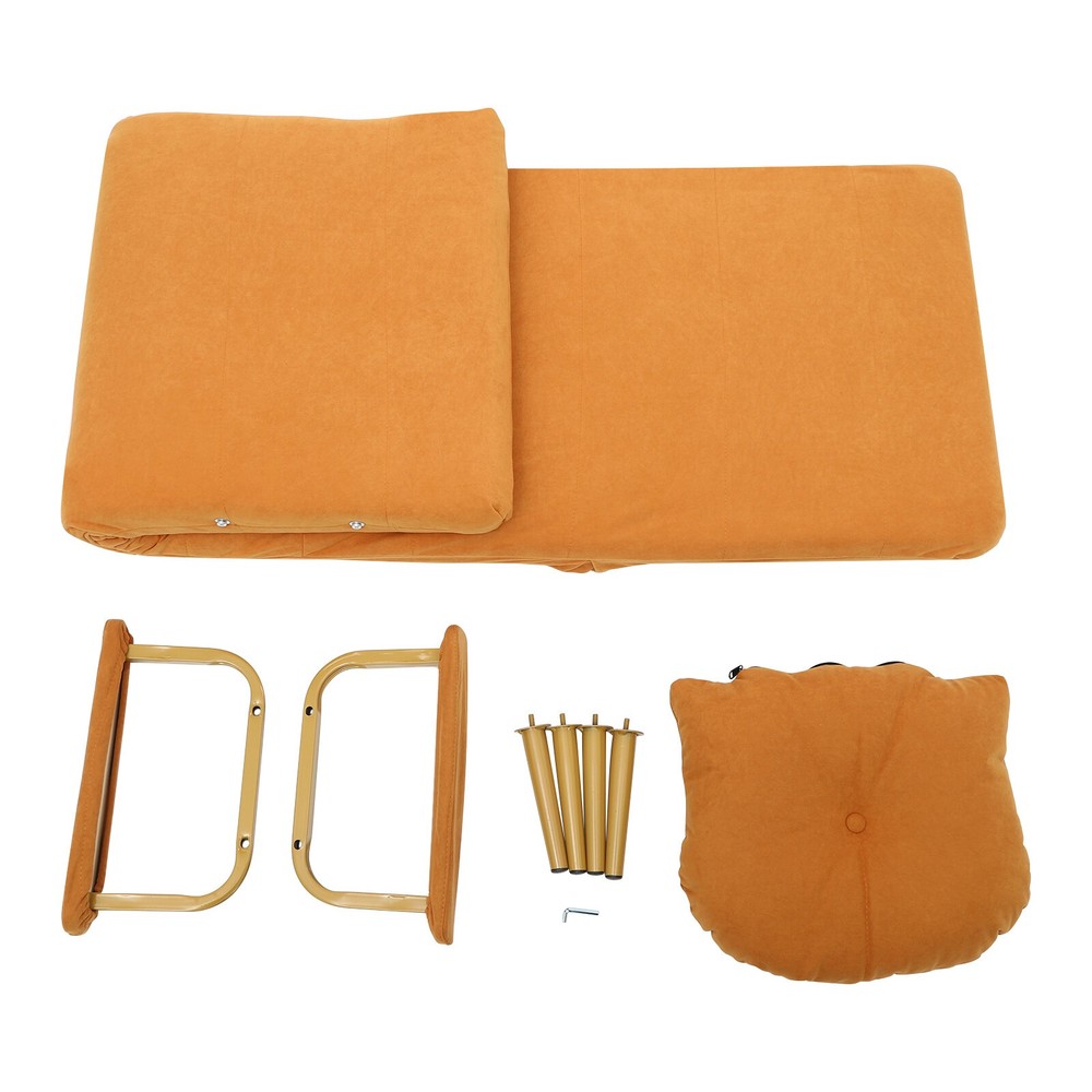 3 IN 1 Convertible Sofa Bed Folding with Pillow & 5-Position Adjustable Backrest