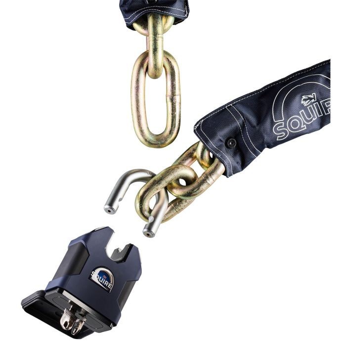 Squire Behemoth 22mm Motorcycle Scooter Chain SS100CS inc. Sold Secure - Diamond