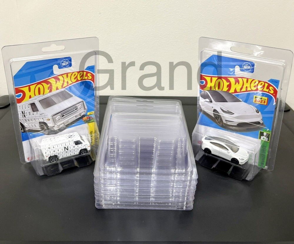50 Protector Car Cases For Hot Wheels Matchbox Mainline Blister Display Pack
