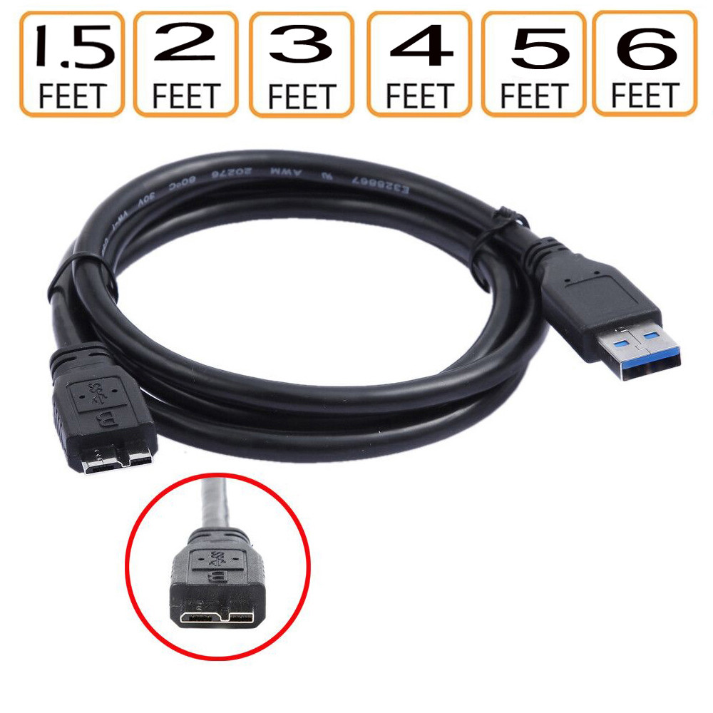 USB 3.0 Power Charger Data SYNC Cable Cord For Seagate External Hard Drive HDD