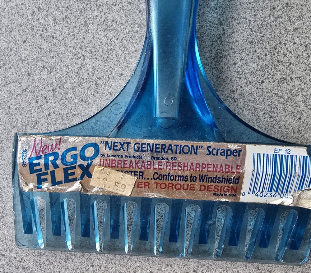 Vintage ERGO Flex Next Generation Windshield Ice Scraper Made In USA