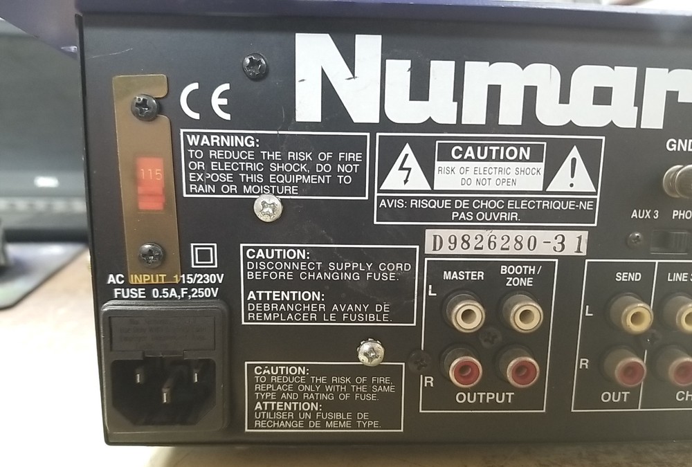 NUMARK DM 2002X Pro Master Mix DJ Mixer 3 Channels. *READ⬇️*