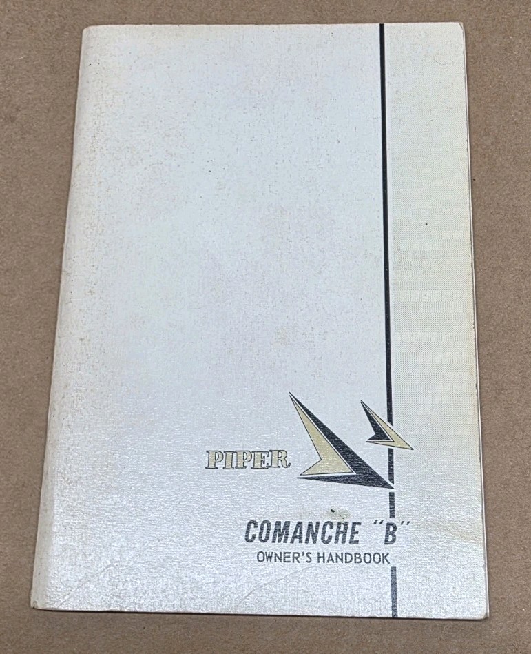 Piper Comanche "B" Owners Handbook PA-24-260 1966