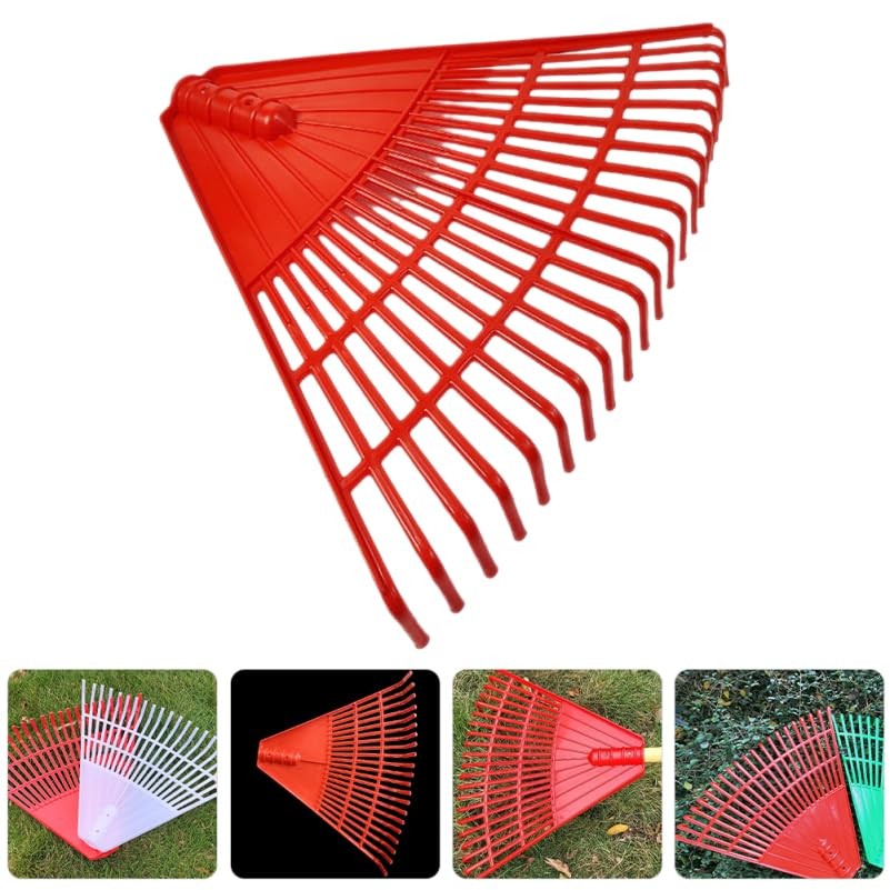 Lightweight Plastic Leaf Rake for Yard with 21 Teeth Large Garden Rake for La...