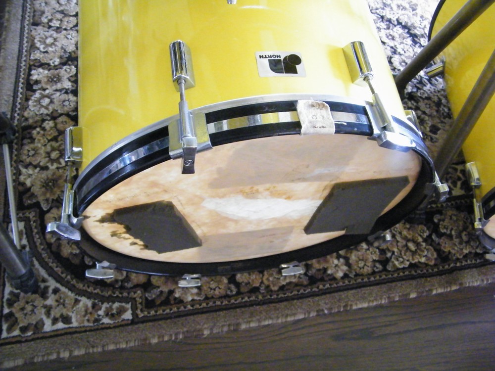 North Drum Company 7 piece set yellow signed