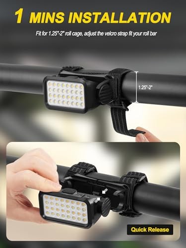 ZIDIYIRUO UTV Dome Light, Rechargeable UTV Interior Light Compatible with 1pc