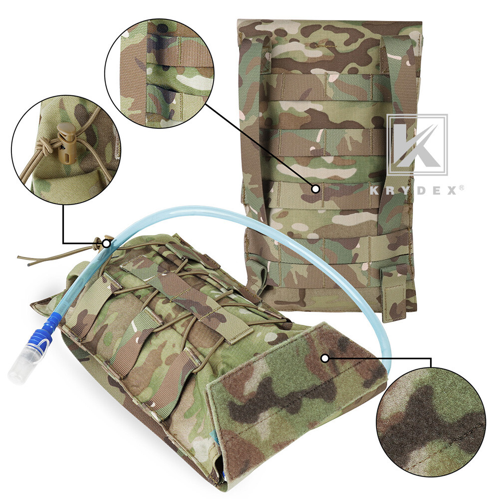 KRYDEX Hydration Carrier Modular Pack Outdoor MOLLE BACK Panel for Tactical Vest