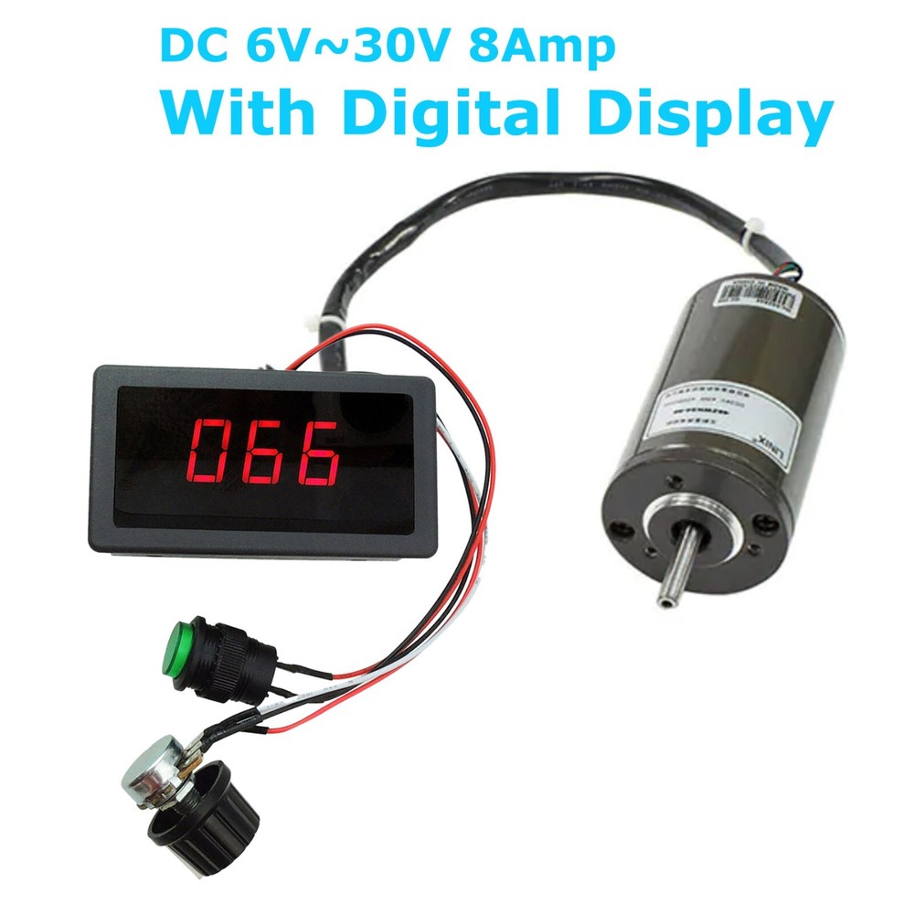 DC 6-30V Motor Speed Controller With 12V 24V 8A PWM Digital Display & Switch