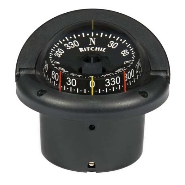 Ritchie Helmsman Black Flush Mount Compass | HF-743