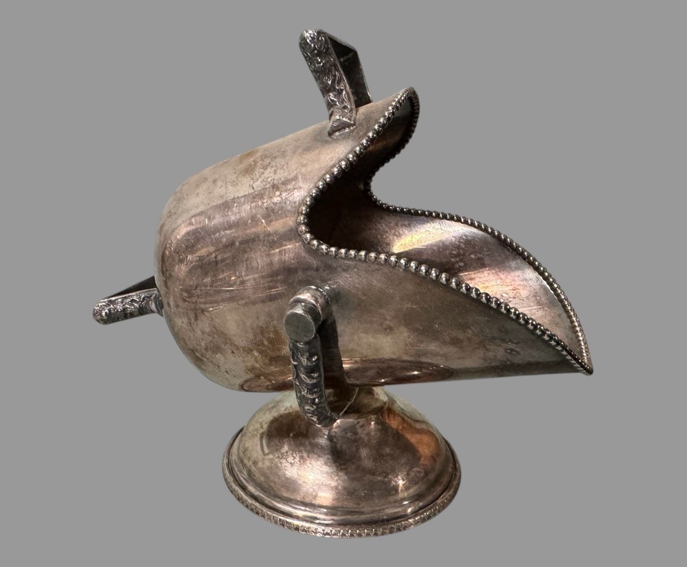 Vintage Antique Victorian Silverplate Sugar Scuttle Scoop