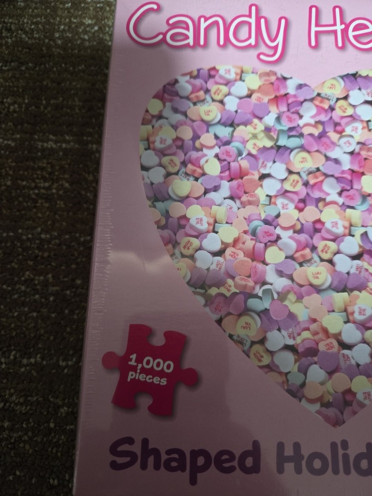 Candy Hearts Shaped Holiday Puzzle 1000 Pieces
