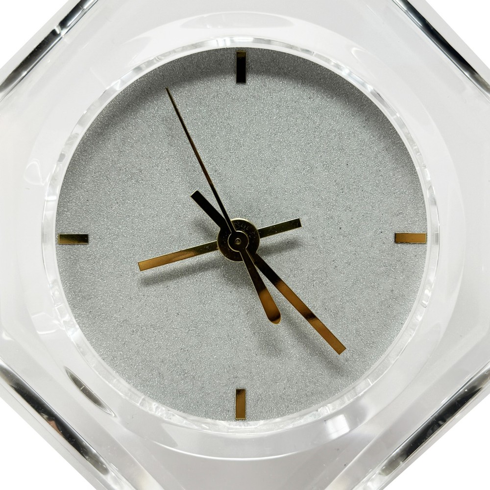 1980s Lucite Mantel Clock