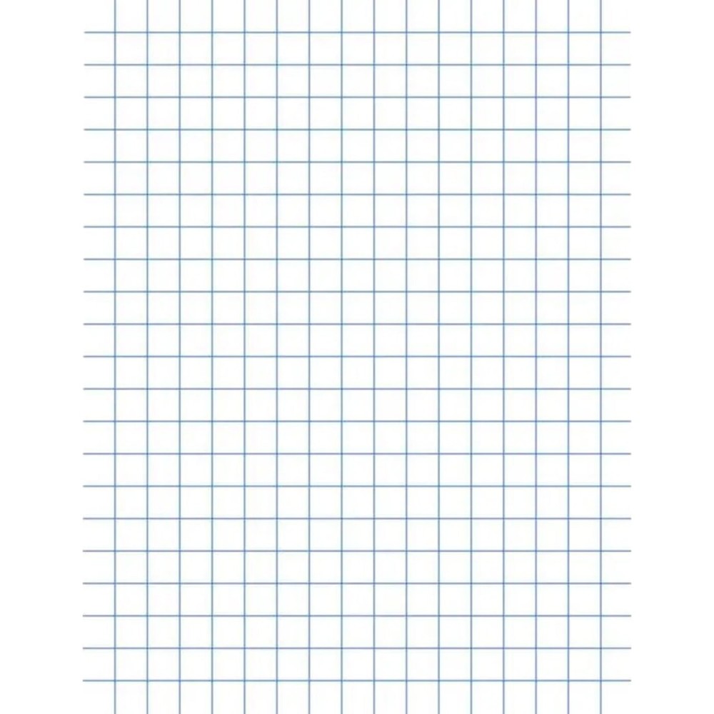 500 Pack 8-1/2 x 11 Graph Paper, 1/4 Rule, Two Sides, White, Bulk, Loose Leaf